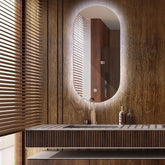 Specchio LED Ovale | Pulsante touch | Luce bianca fredda - Reyze Serie Ambient Modello 1